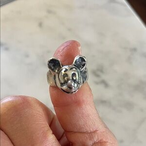Vintage Sterling Silver Michael Sklar for Child Star Mickey Mouse Ring